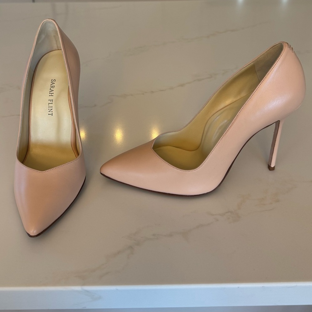 Sarah Flint Perfect Pump 100 Sand 37.5 NWOT - Picture 8 of 11